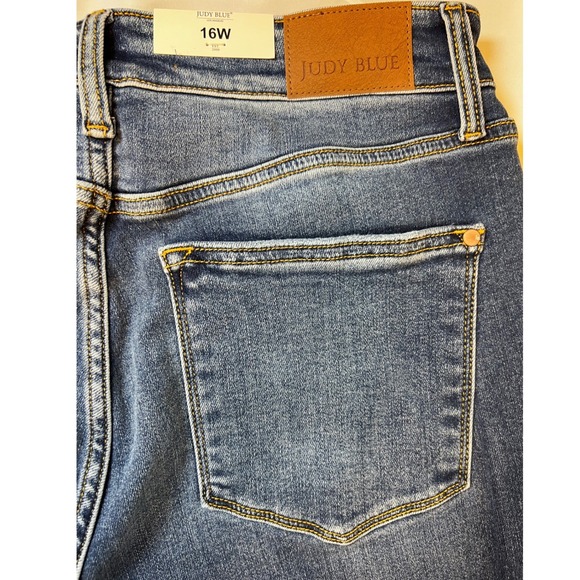 Judy Blue High Waist Straight Fit Jeans - Size 16W - Dark Wash JB82561DK NWT - Picture 11 of 11